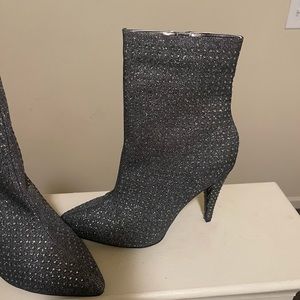 Rhinestone studded boots